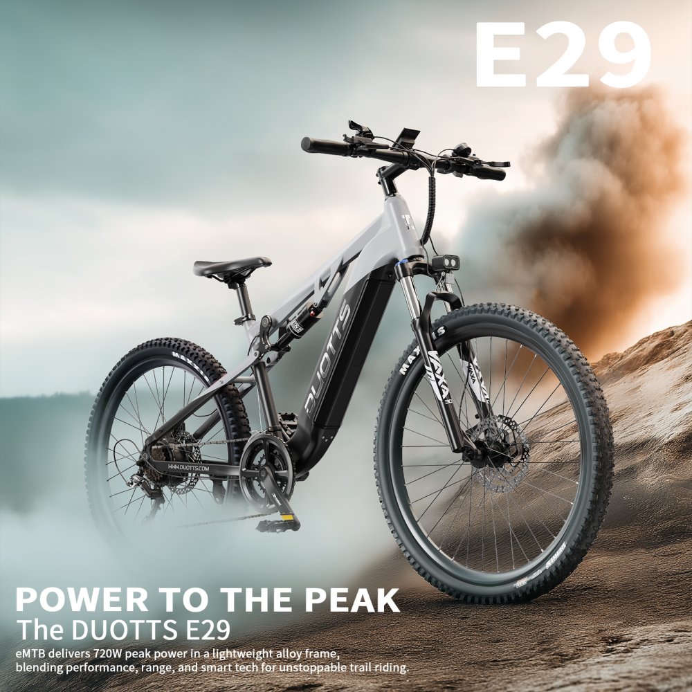 Duotts E29: Výkonný horský e-bike s plným odpružením