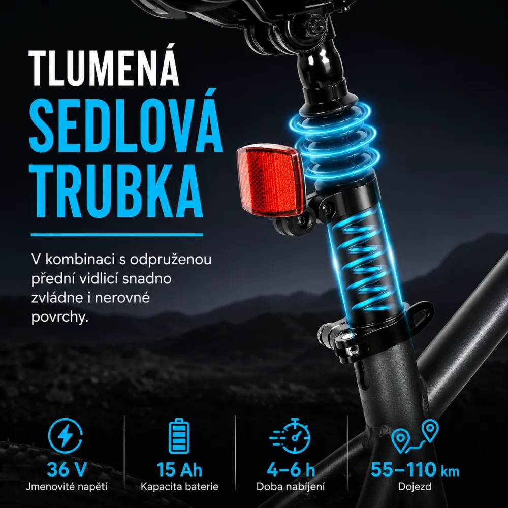 Odpružená vidlice a pohodlná geometrie SAMEBIKE RS-A01 Men
