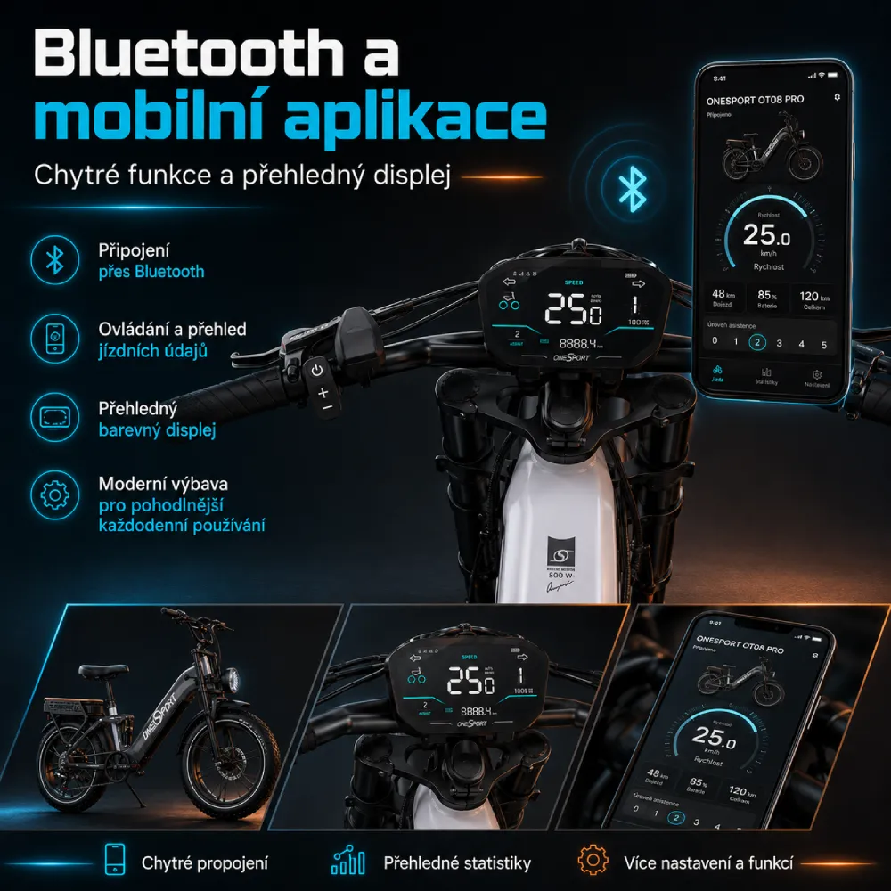 ONESPORT OT08 PRO Bluetooth a mobilní aplikace