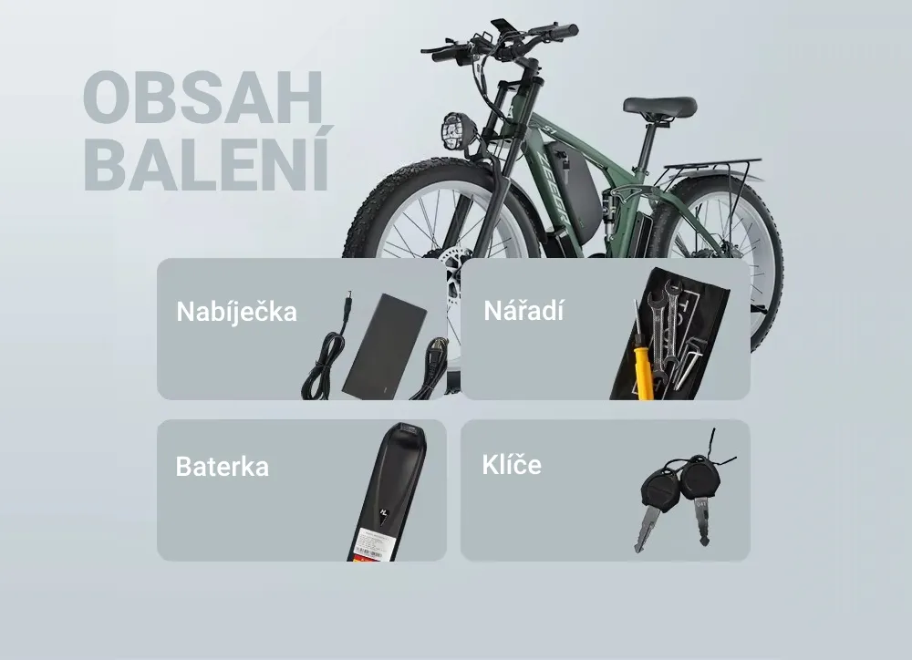 Fatbike Beach Cruiser S1 - obsah balení