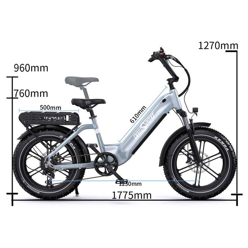 Moderní městské elektrokolo s tlustými pneu OT08