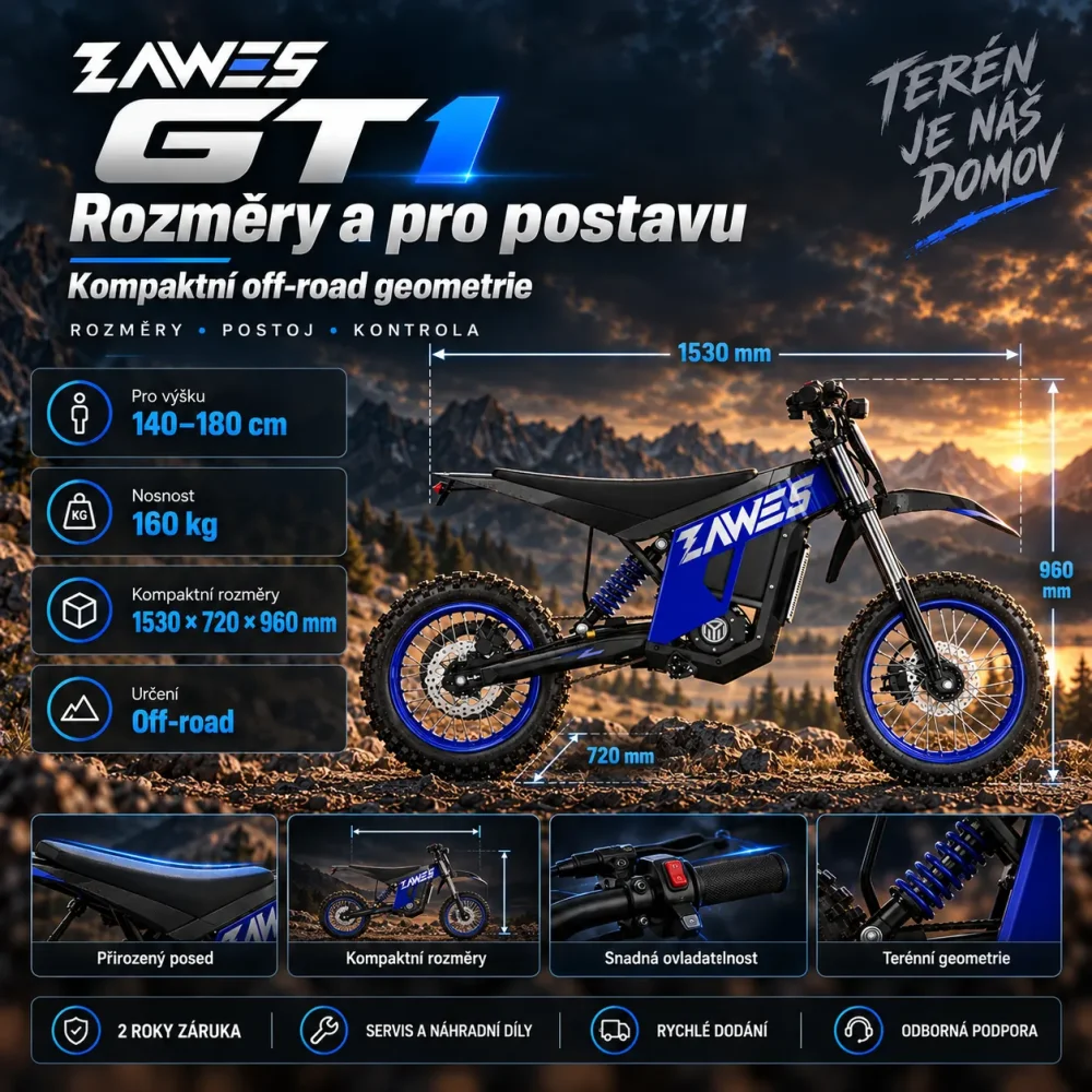 ZAWES GT1 rozměry