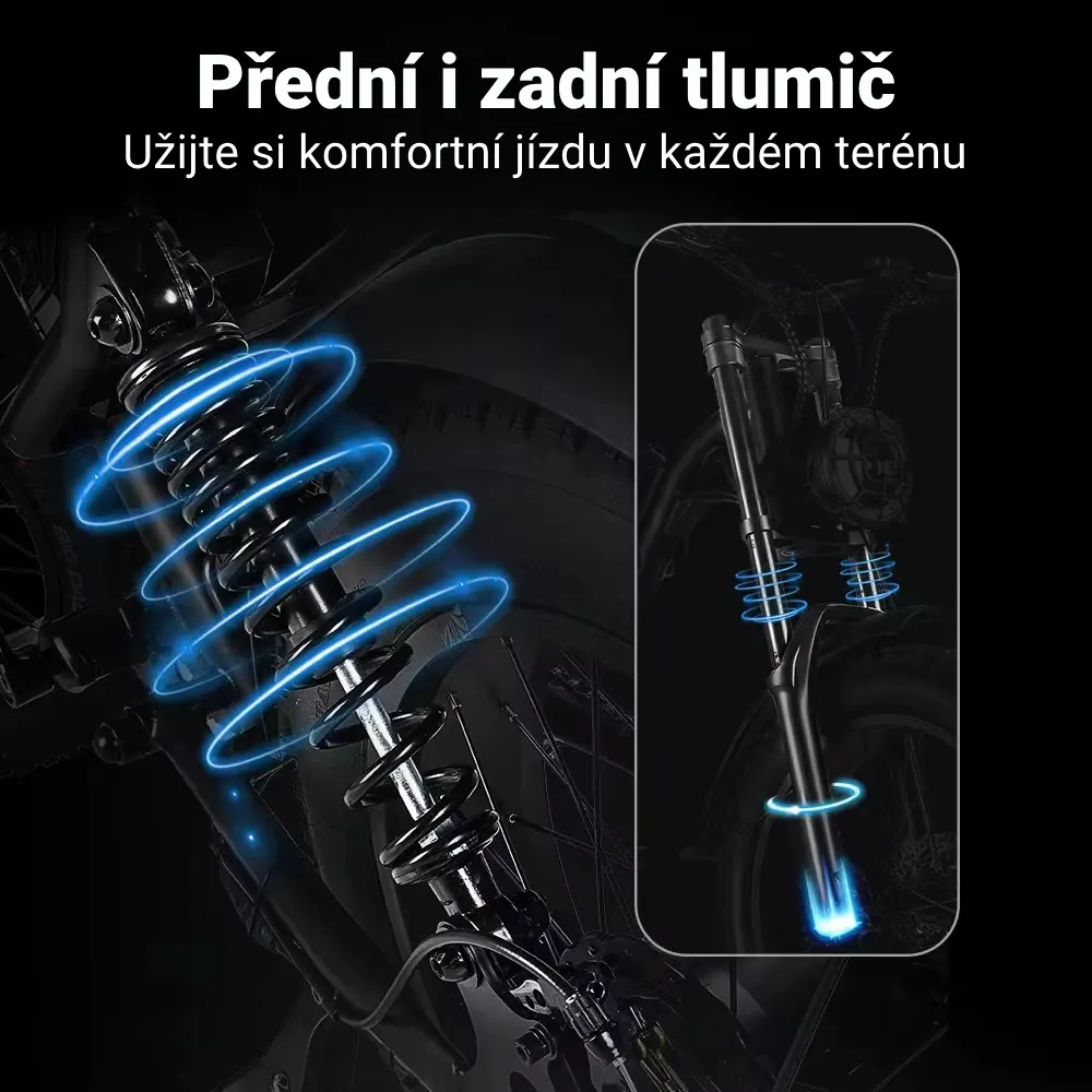 Fatbike Ranger Z8 Pro - kvalitní odpružení do každého terénu