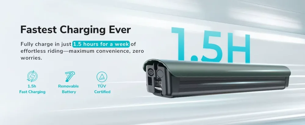 ENGWE N1 Pro – vyjímatelná baterie s rychlým nabíjením 1,5 h