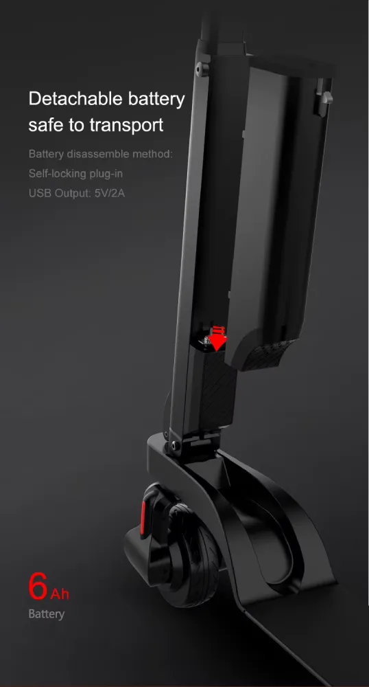 KIXIN HX X6: Ultra-kompaktní skládací elektrokoloběžka s vyjímatelnou baterií a batohem