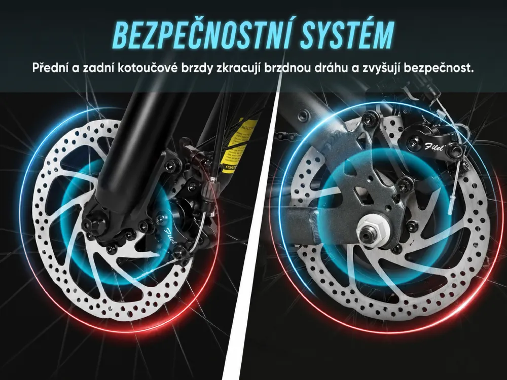 Kotoučové brzdy a osvětlení SAMEBIKE RS-A01 Men